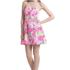 Lilly Pulitzer Rare Hottie Pink First Impressions Lottie Dress Womens Size 0